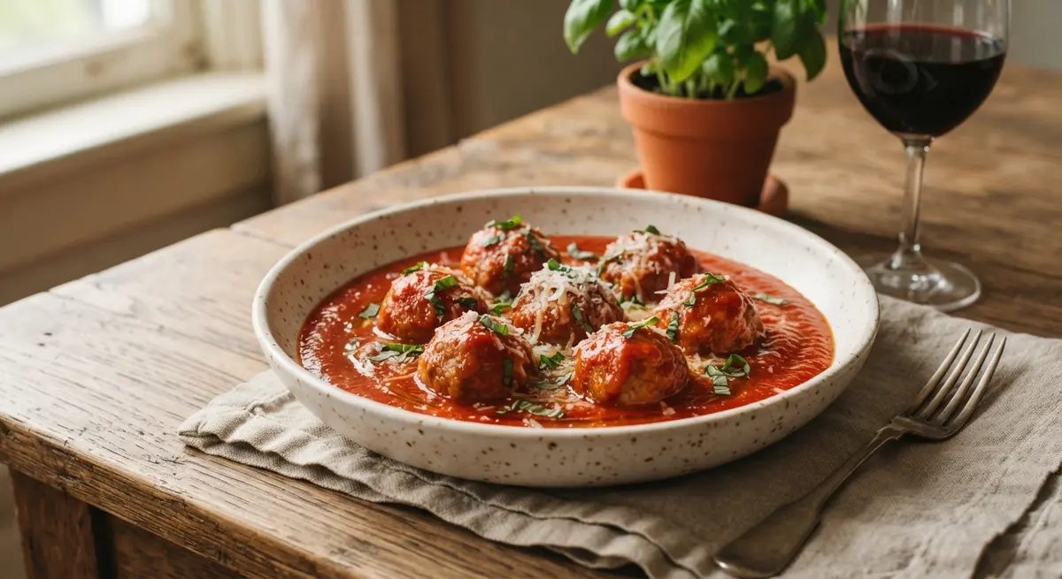 Beef Meatballs with smooth tomato sauce